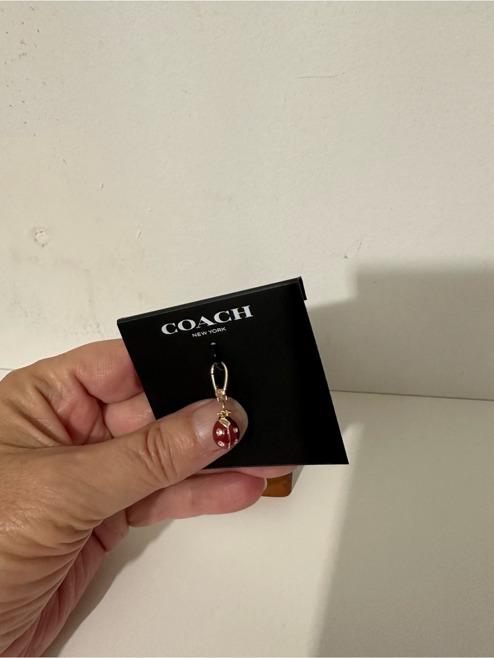 Coach Collectible Red and Gold Ladybug Charm Clip - Picture 4 of 6